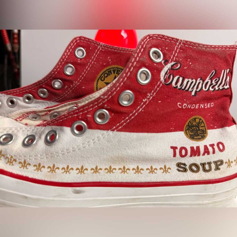 Unique and creative, the Converse X Andy Warhol Colaboration. Worn3x Mens 7 US❤️ - Picture 15 of 16